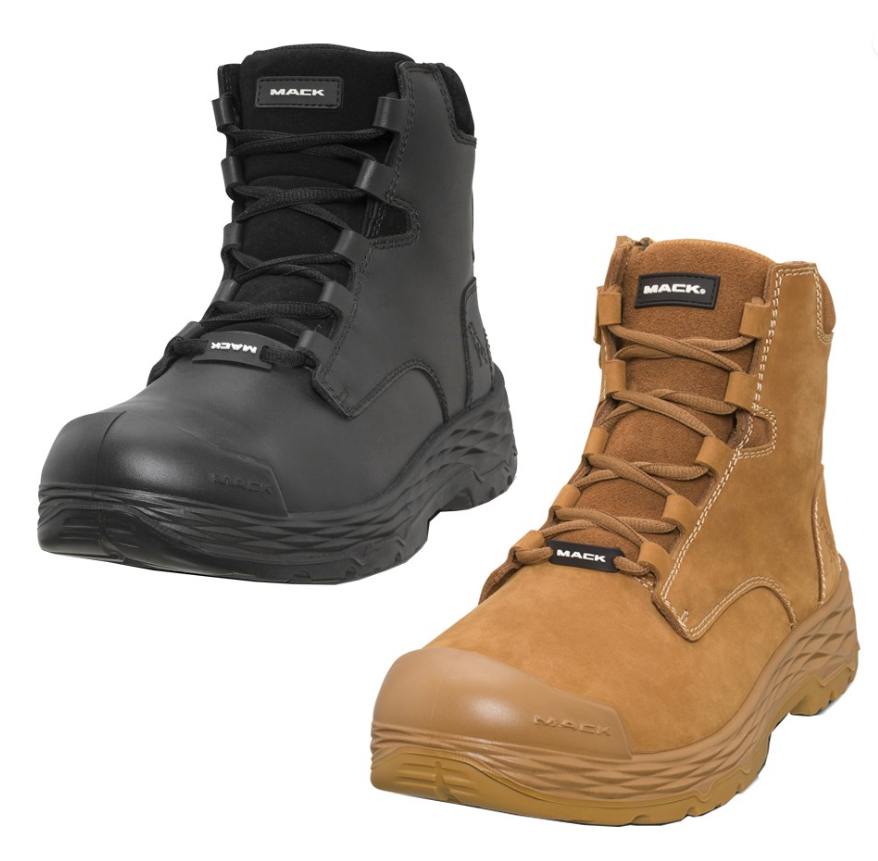 Mack Force Zip Up Safety Boots Black or Honey Color MK0FORCEZBBF090